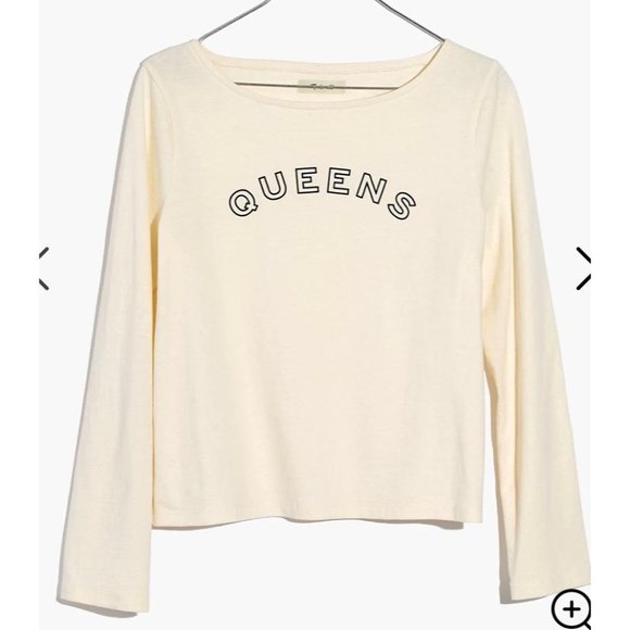 Madewell Queens Graphic Top Ivory Size XXS - Picture 2 of 8